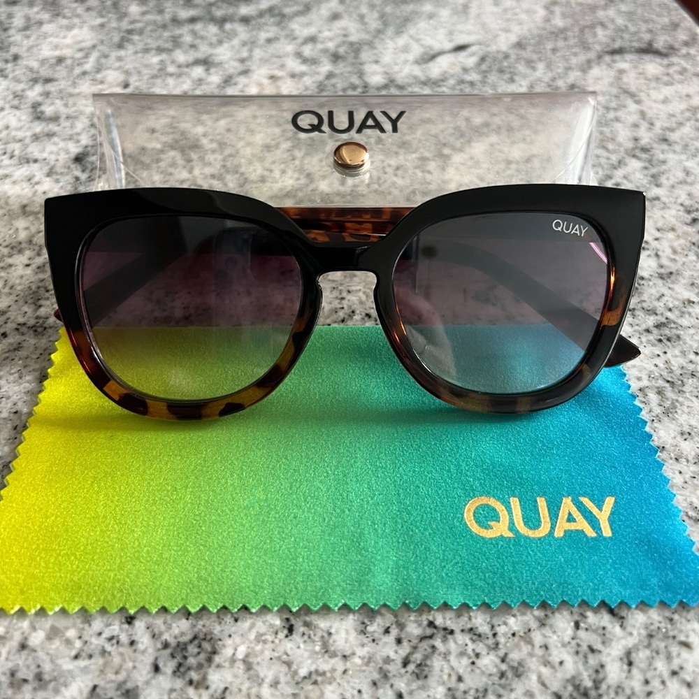 Quay Australia Black and Brown Sunglasses Gradient Lenses